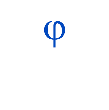 Fisioterapia e linfodrenaggio a Genova. Logo del dott. Andrea Secchi recante una una Phi graca blu dentro una foglia di Ginkgo bianca